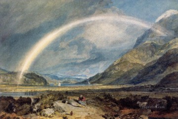 Castillo de Kilchern con las montañas Cruchan Ben Escocia Mediodía paisaje Turner Pinturas al óleo